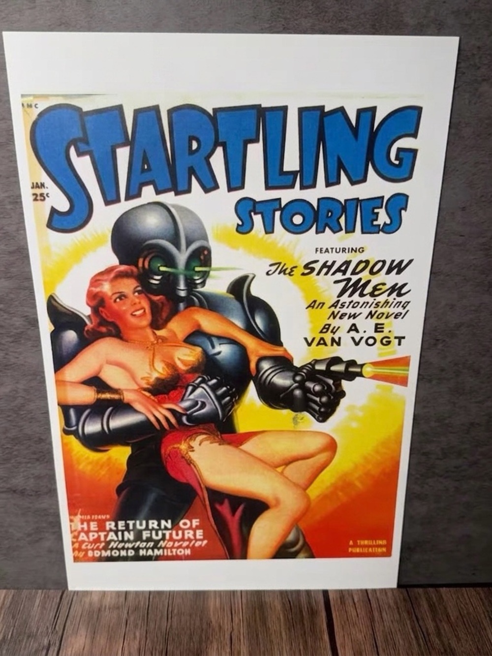 Vintage Sci-Fi Poster Print - Startling Stories Jan 1950 Pulp Cover Art (11x17")